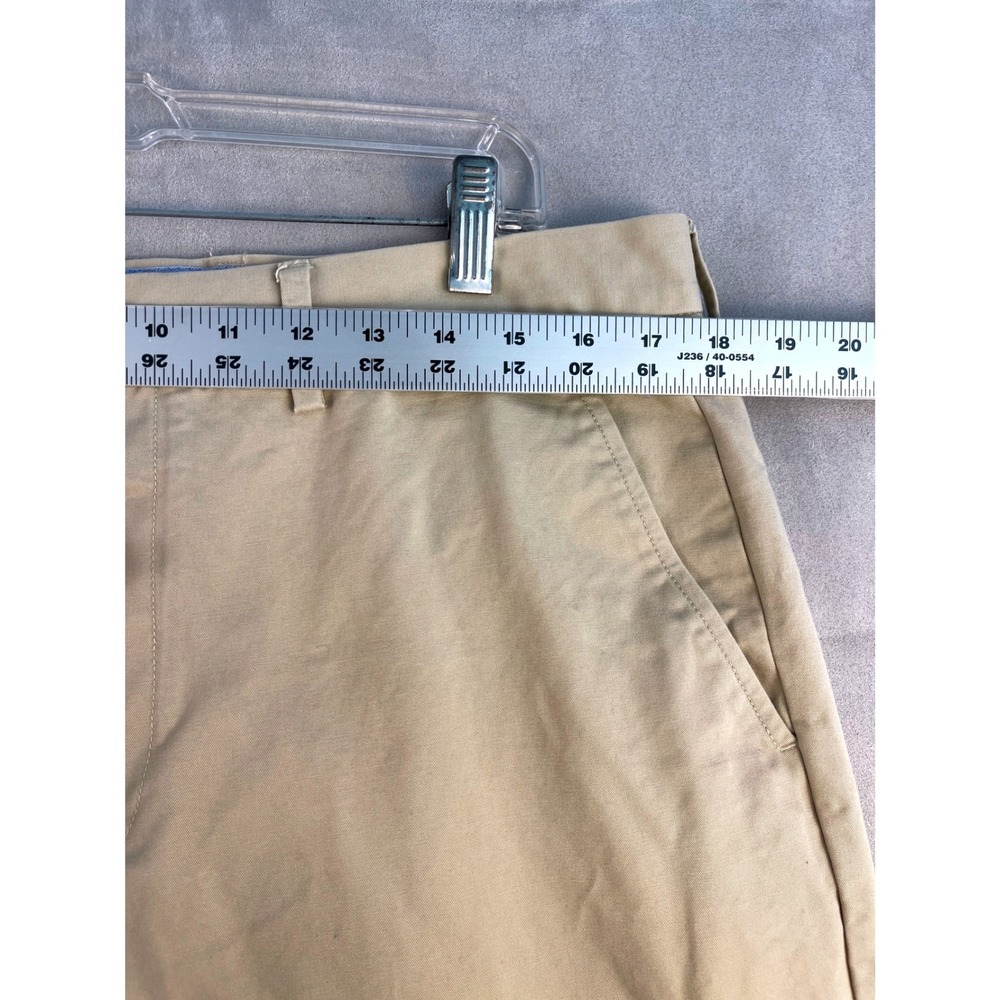 J Crew Tan Khaki Chino Pants Mens 36x34 100% Cotton Flat Front Preppy Modern - Picture 3 of 8